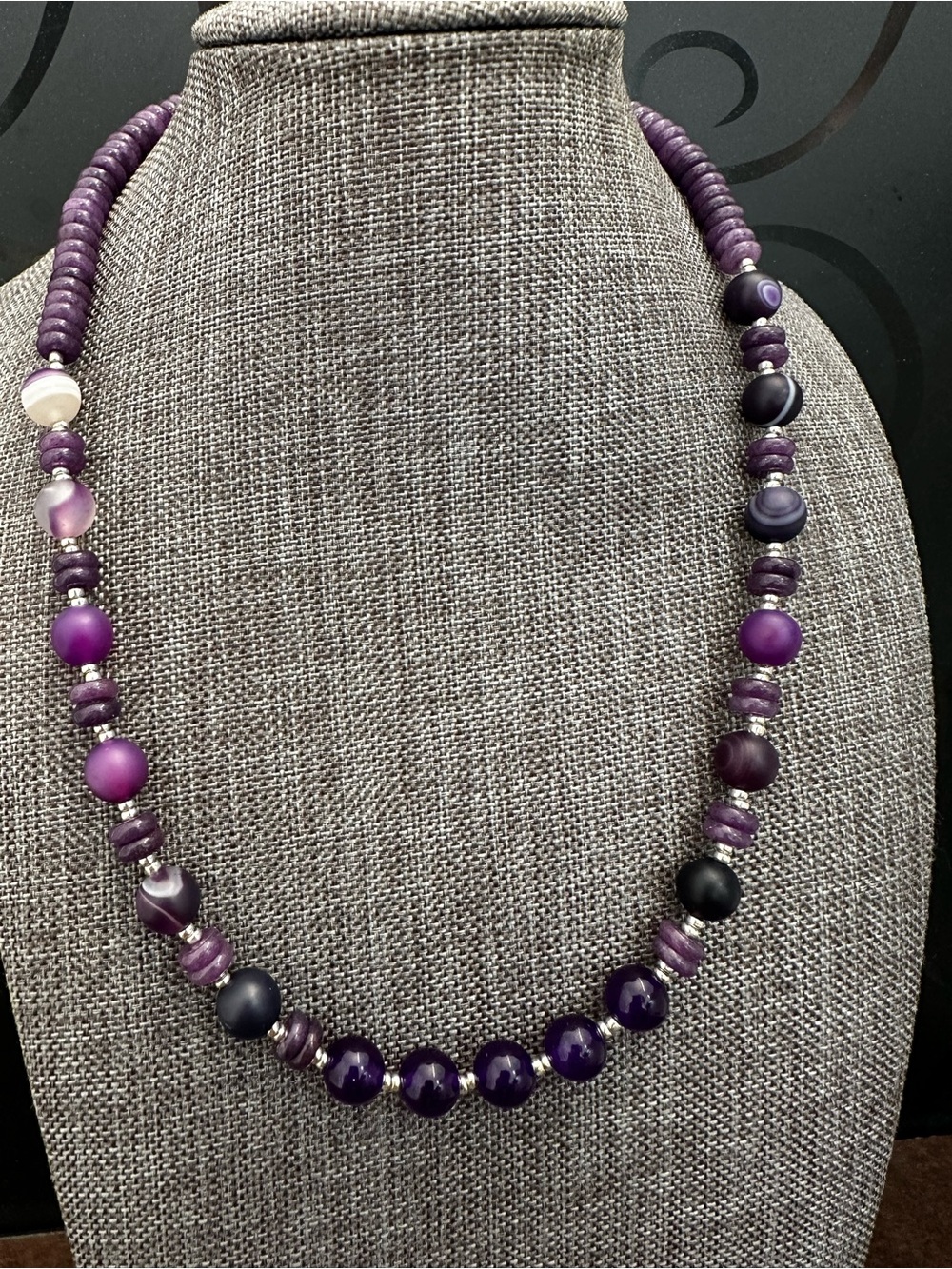 Elegant Purple Agate Beaded Necklace - Women Jewelry